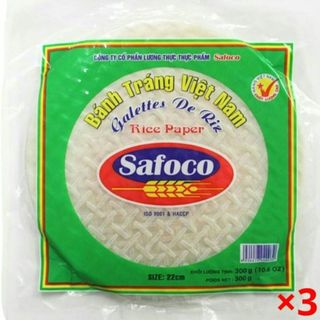 Safoco「ライスペーパー」 (22cm × 約30枚) 250g × 3袋(米/穀物)