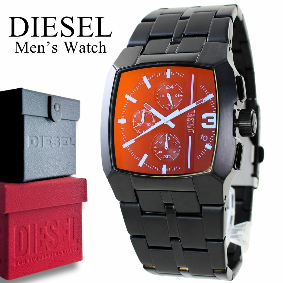 DIESEL - ☆ディーゼル 時計 ブラック 腕時計 クロノグラフ DIESEL - ☆ディーゼル 時計 ブラック 腕時計 クロノグラフ