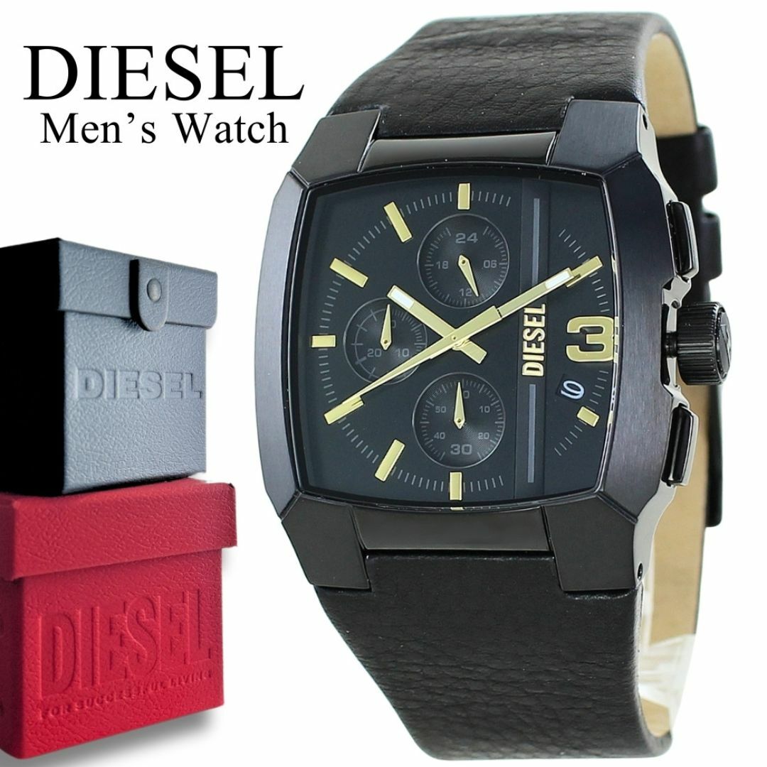 DIESEL - ☆ディーゼル 時計 ブラック 腕時計 クロノグラフ DIESEL - ☆ディーゼル 時計 ブラック 腕時計 クロノグラフ