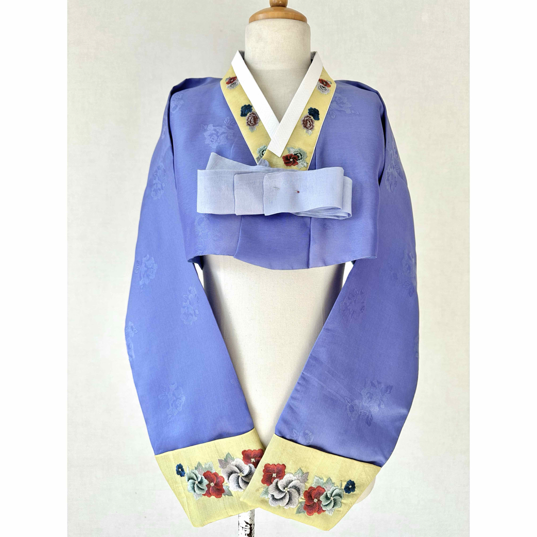 チマチョゴリ 単品チョゴリ シルク手刺繍花柄 バスト110迄 韓服 チマチョゴリ 単品チョゴリ シルク手刺繍花柄 バスト110迄 韓服