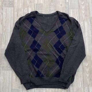 VINTAGE - 90S vintage 柄ニット 古着 メンズ 奇抜 ストライプ VINTAGE - 90S vintage 柄ニット 古着 メンズ 奇抜 ストライプ