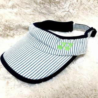 ヨネックス(YONEX)の【 美品 】YONEX ホワイト キャップ マジックテープ ボーダー　刺繍　ロゴ(その他)