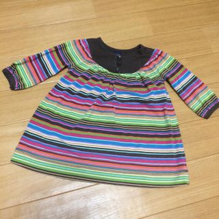 ベビーギャップ(babyGAP)のベビーギャップ ボーダーワンピース 70㎝♡チュニックとしても可愛い♡(ワンピース)