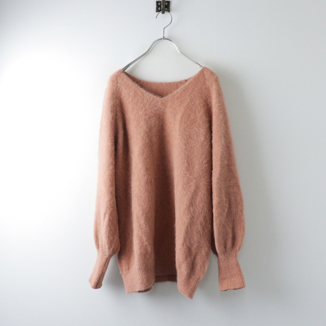 Hug O War - 2024AW ハグオーワー クロスアンドクロス HUG O WaR Cloth&Cross フォックスカシミヤ2wayＶネックセーター F/ピンク 【2400014335897】