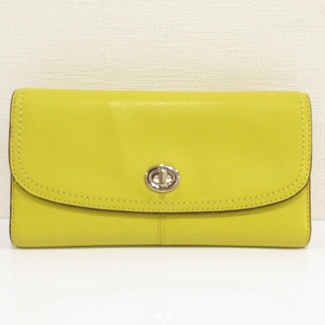COACH - 美品 COACH コーチ レザー ターンロック 三つ折り長財布 COACH - 美品 COACH コーチ レザー ターンロック 三つ折り長財布