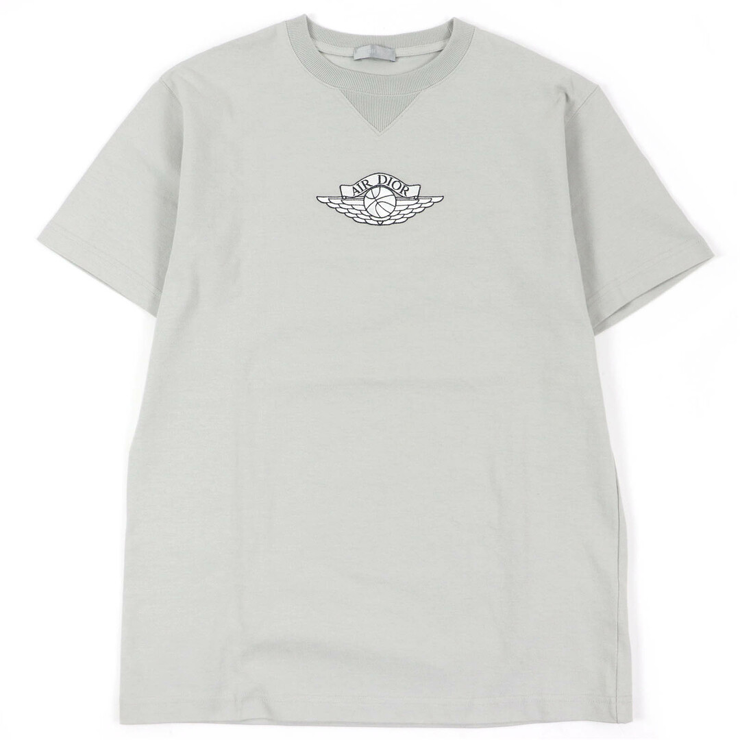 極美品□ディオール オム ナイキ 20SS 033J625B0554 NIKE AIR DIOR M.C&S Top Tee ウィングロゴ 半袖Ｔシャツ グレー XS イタリア製 正規品 メンズ