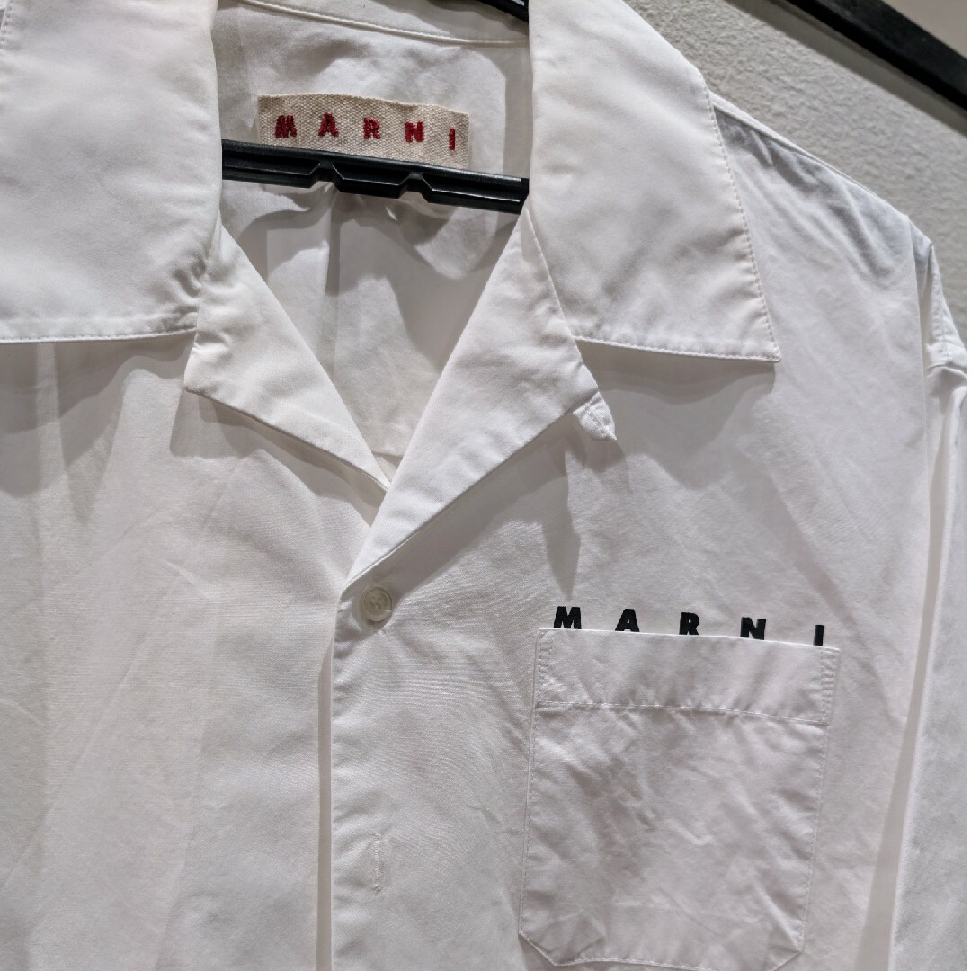MARNI - MARNI 半袖シャツ 開襟 ホワイト サイズ48の通販 by MARNI - MARNI 半袖シャツ 開襟 ホワイト サイズ48の通販 by
