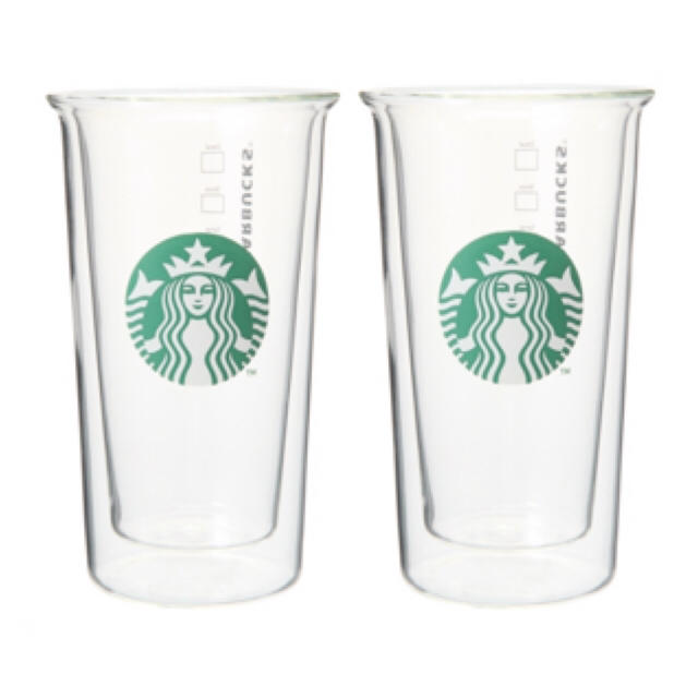 Starbucks Coffee スタバ ロゴダブルウォールグラス2つセット 380mlの通販 By Pona S Shop スターバックス コーヒーならラクマ