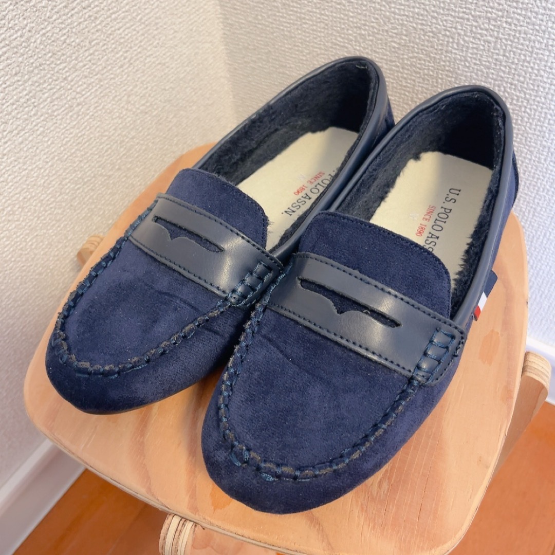 U.S. POLO ASSN.(ユーエスポロアッスン)のU.S.POLO ASSN. ボアモカシン ネイビー M レディースの靴/シューズ(スリッポン/モカシン)の商品写真