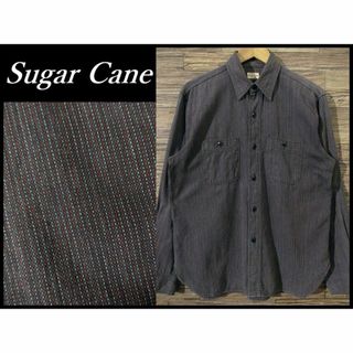 シュガーケーン(Sugar Cane)の東洋 シュガーケーン SC21426 ステッチ ストライプ ワーク シャツ M(シャツ)
