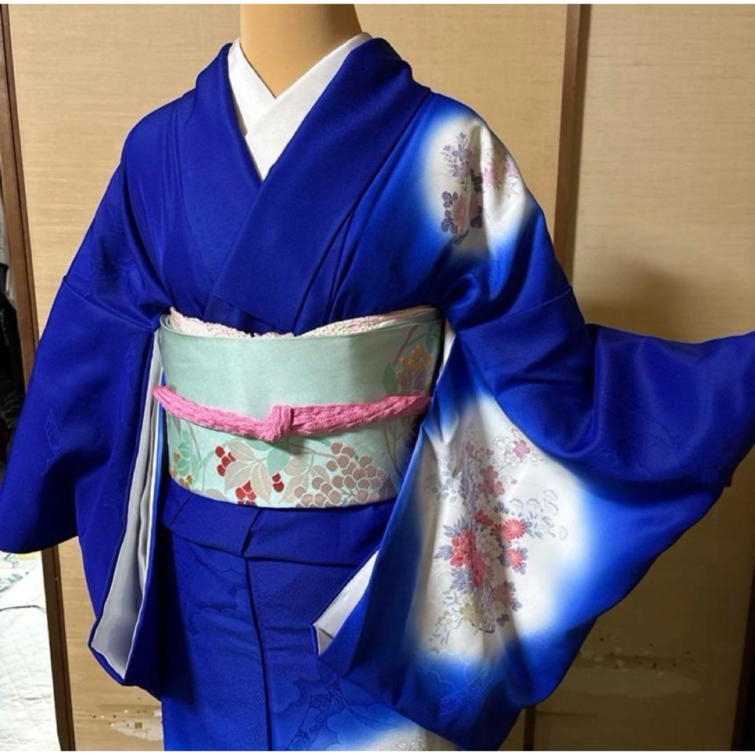 偉大な 洗える友禅訪問着フルセット4点 美品着物・特選正絹袋帯・帯締め 着物・浴衣