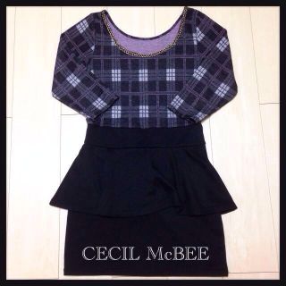 セシルマクビー(CECIL McBEE)のCECIL McBEE チェックワンピ(ミニワンピース)