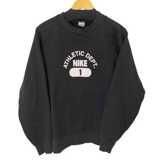 NIKE - 古着 80sナイキ スウェット トレーナー 短丈 グレー 紺色 NIKE - 古着 80sナイキ スウェット トレーナー 短丈 グレー 紺色