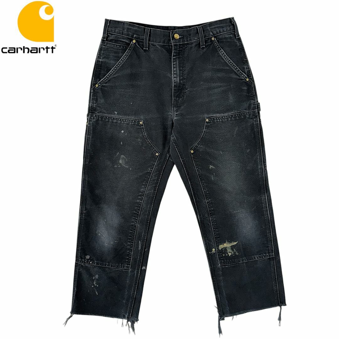 carhartt - CARHARTT ダブルニー 墨黒◎ペンキ◎ヒゲ◎フェード carhartt - CARHARTT ダブルニー 墨黒◎ペンキ◎ヒゲ◎フェード