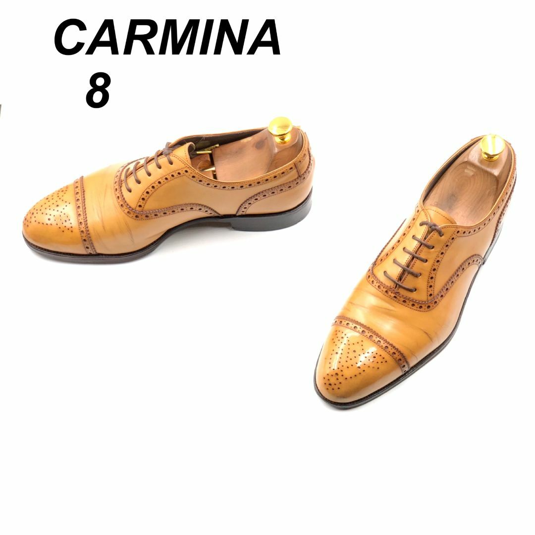 CARMINA - CARMINA カルミナ 8 950 ストレートチップ 内羽根 茶 CARMINA - CARMINA カルミナ 8 950 ストレートチップ 内羽根 茶