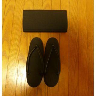 中古品　喪服用レディースバッグ草履セット　23㎝(下駄/草履)