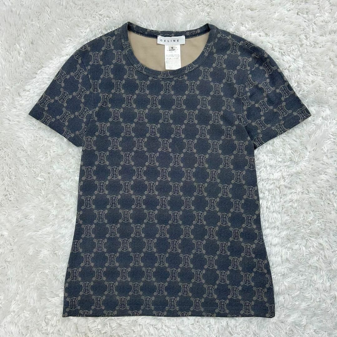 CELINE - 【人気モデル】セリーヌ☆総柄入りデニムTシャツ CELINE - 【人気モデル】セリーヌ☆総柄入りデニムTシャツ