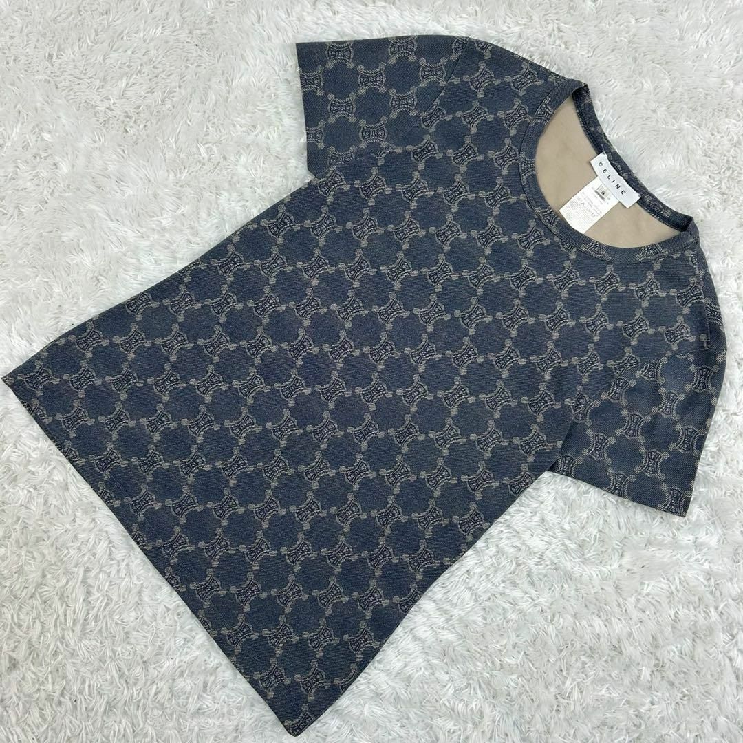 CELINE - 【人気モデル】セリーヌ☆総柄入りデニムTシャツ CELINE - 【人気モデル】セリーヌ☆総柄入りデニムTシャツ