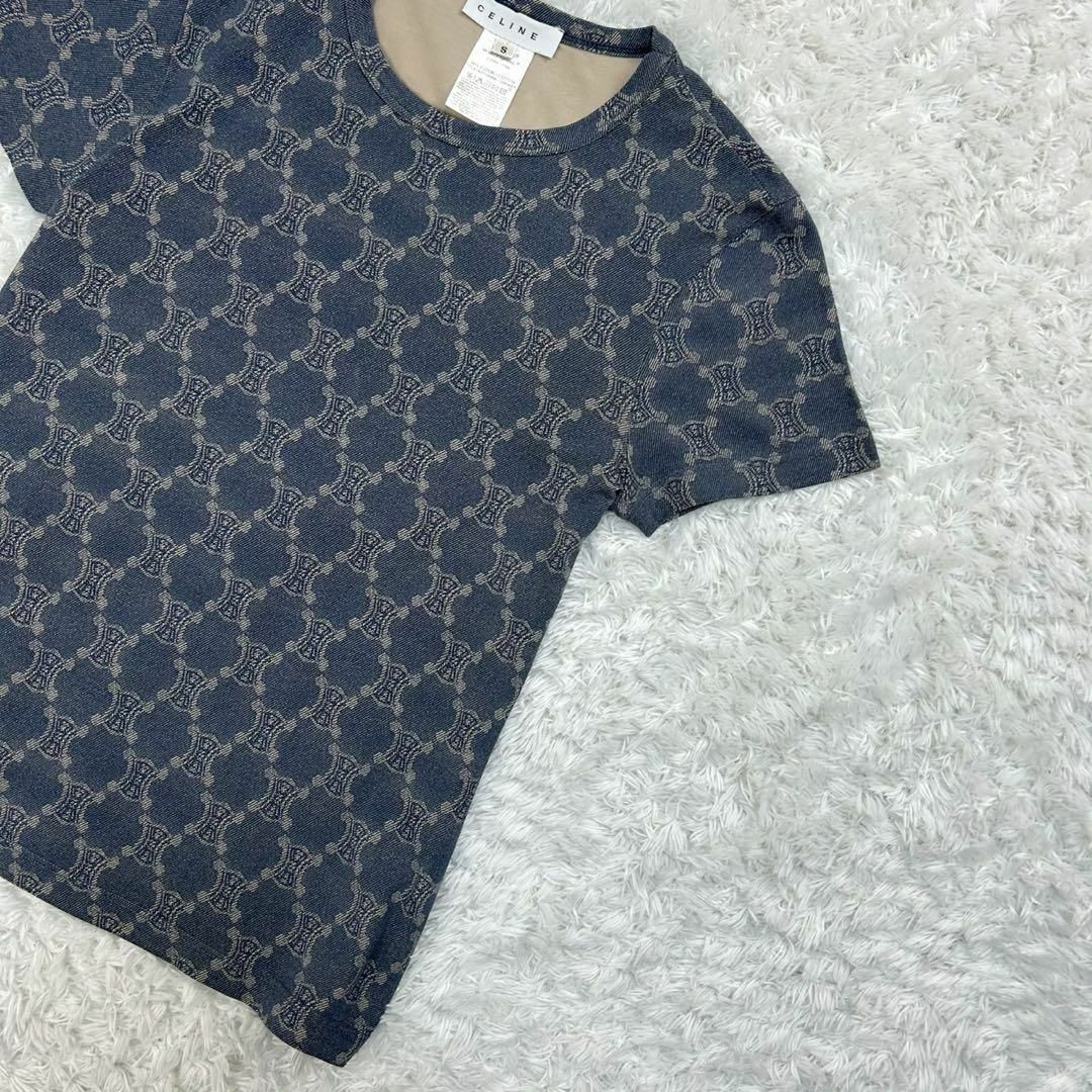 CELINE - 【人気モデル】セリーヌ☆総柄入りデニムTシャツ CELINE - 【人気モデル】セリーヌ☆総柄入りデニムTシャツ