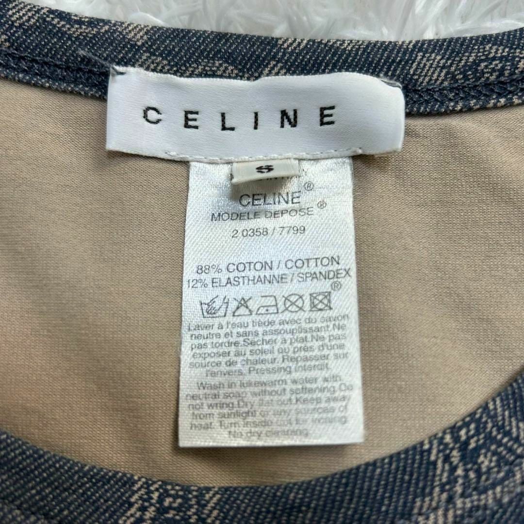 CELINE - 【人気モデル】セリーヌ☆総柄入りデニムTシャツ CELINE - 【人気モデル】セリーヌ☆総柄入りデニムTシャツ