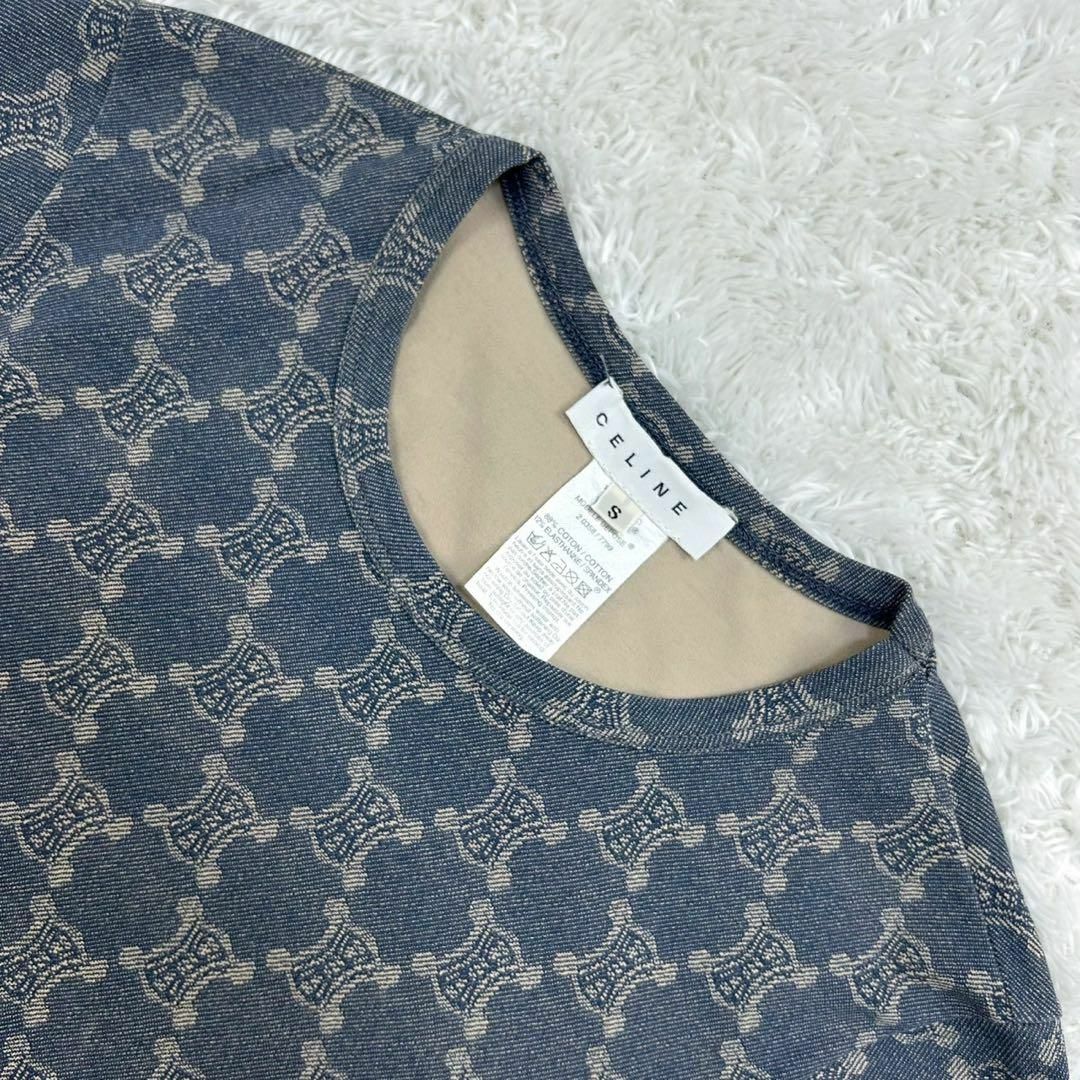 CELINE - 【人気モデル】セリーヌ☆総柄入りデニムTシャツ CELINE - 【人気モデル】セリーヌ☆総柄入りデニムTシャツ