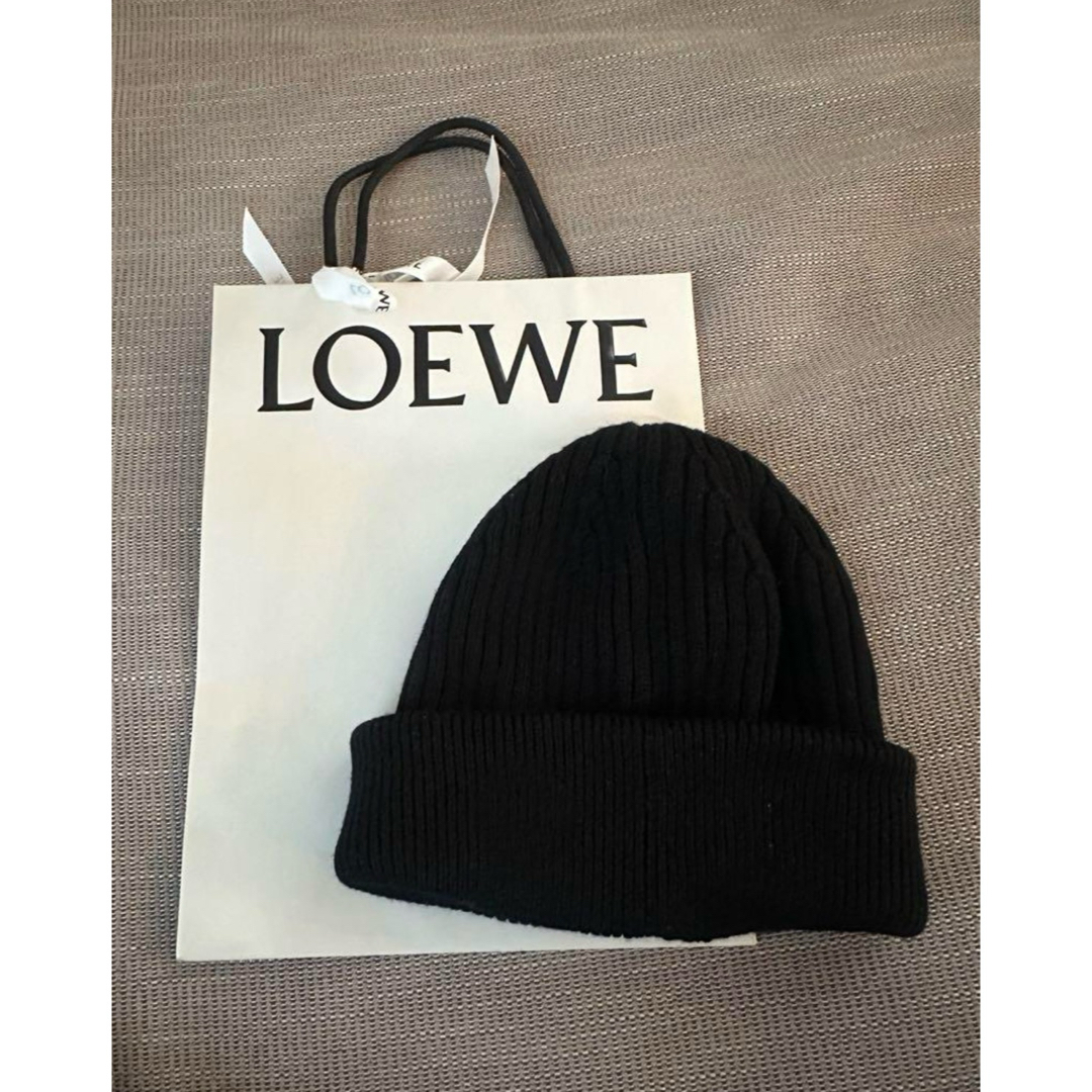LOEWE - LOEWE ビーニー ブラック 袋付きの通販 by り's shop LOEWE - LOEWE ビーニー ブラック 袋付きの通販 by り's shop
