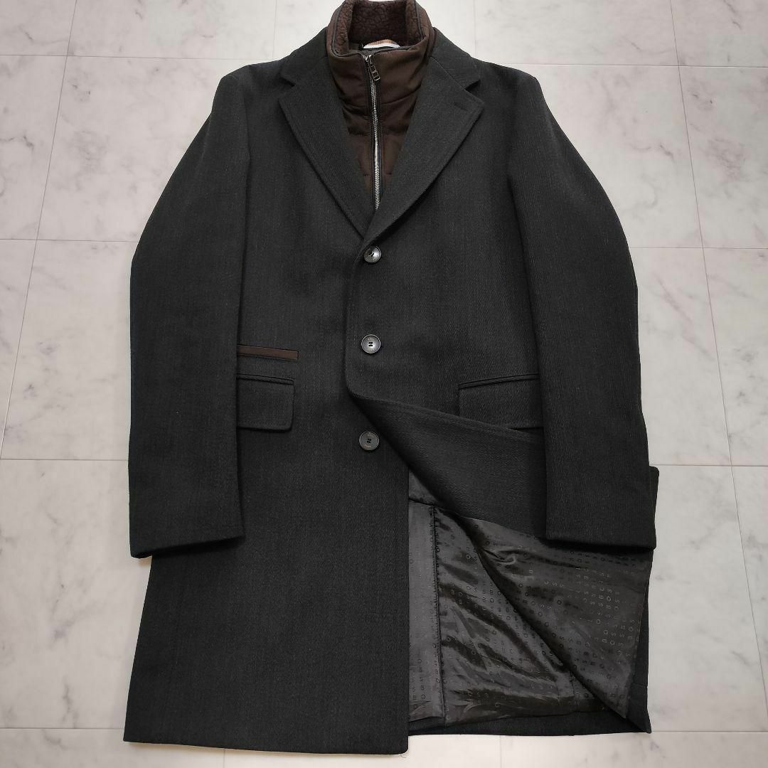 HUGO BOSS - 美品 HUGOBOSS スリムフィットチェスターコート HUGO BOSS - 美品 HUGOBOSS スリムフィットチェスターコート