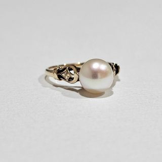MIKIMOTO - 1578 ミキモトパールリングK14YGイエローゴールド18 MIKIMOTO - 1578 ミキモトパールリングK14YGイエローゴールド18