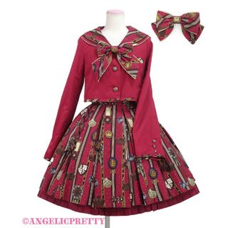 Angelic Pretty - Heart胸あて付スカート(タータン) アンジェ Angelic Pretty - Heart胸あて付スカート(タータン) アンジェ