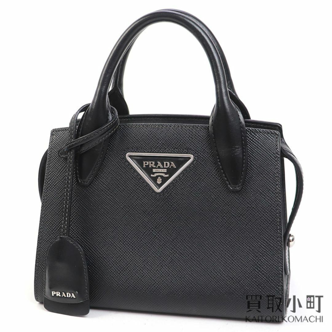 PRADA - プラダ【PRADA】 モノクローム サフィアーノレザー PRADA - プラダ【PRADA】 モノクローム サフィアーノレザー