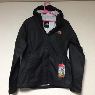 ザノースフェイス(THE NORTH FACE)の★海外 ノースフェイスマウンテンパーカー黒ピンクS★ウインドブレーカー★防水雨(ナイロンジャケット)