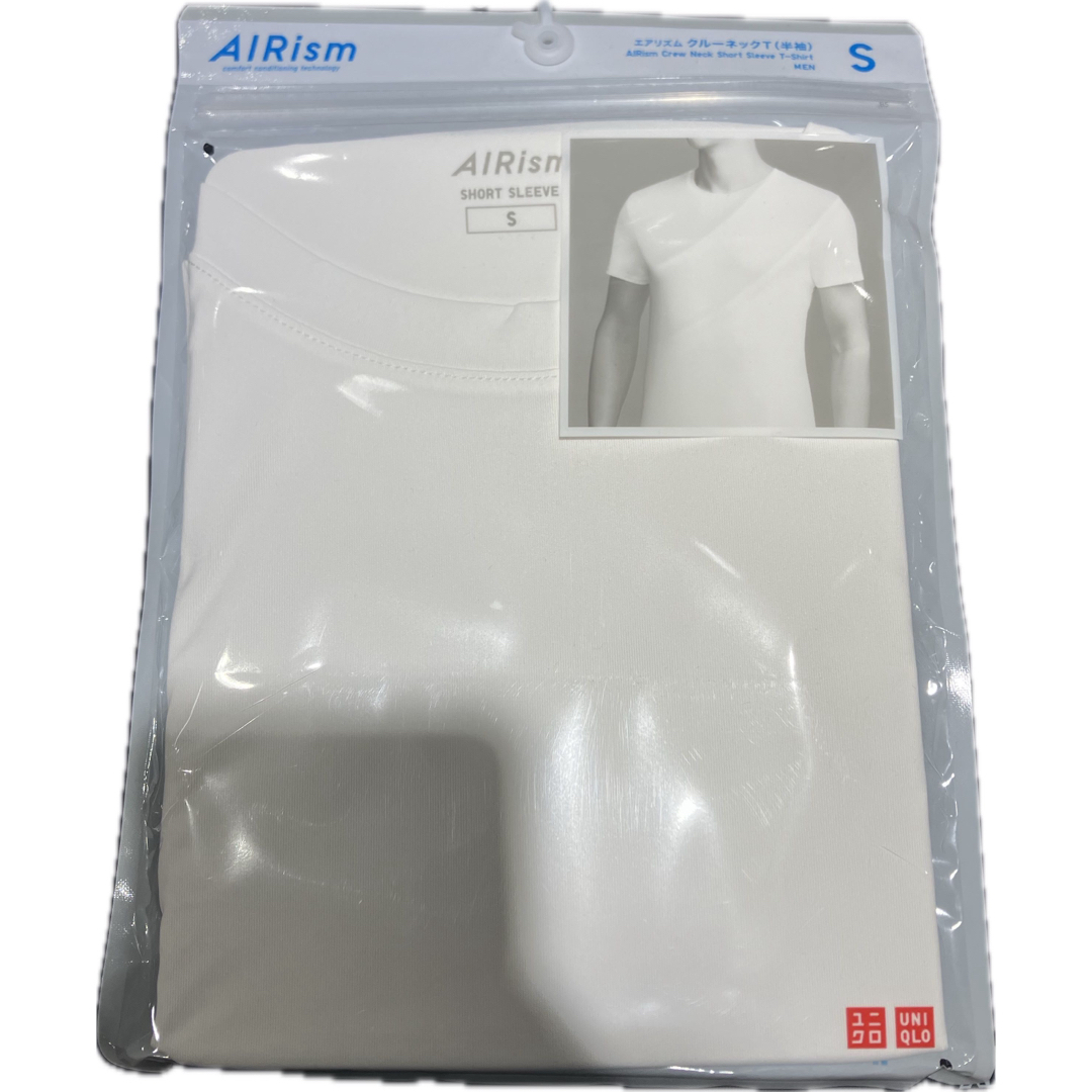 UNIQLO(ユニクロ)のユニクロ エアリズム クルーネック 白 メンズのトップス(Tシャツ/カットソー(半袖/袖なし))の商品写真