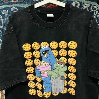 クッキーモンスターＴシャツ ティーシャツ ダメージ加工 攻め 前衛的 男性(Tシャツ/カットソー(半袖/袖なし))