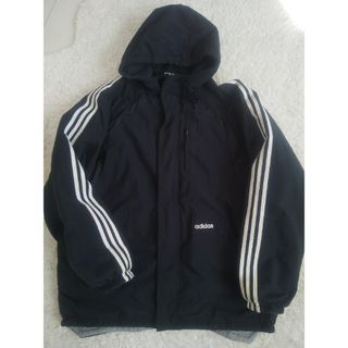アディダス(adidas)のオールドアディダス リバーシブルナイロンジャケット ブラック 2XО(ナイロンジャケット)