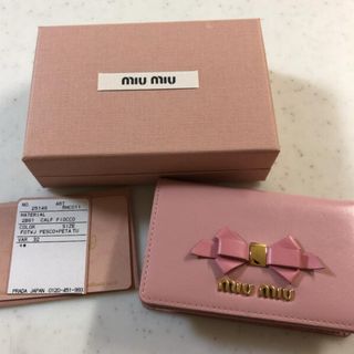MIU MIU - miumiu パスケース カードケース ハート MIU MIU - miumiu パスケース カードケース ハート