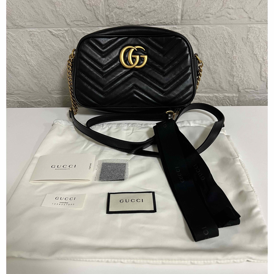GUCCI - GUCCI  GGマーモントキルティング スモール ショルダーバッグ