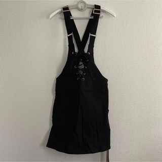 ユメテンボウ(夢展望)の【新品未使用タグ付】夢展望サロペットMサイズ　ブラック(サロペット/オーバーオール)