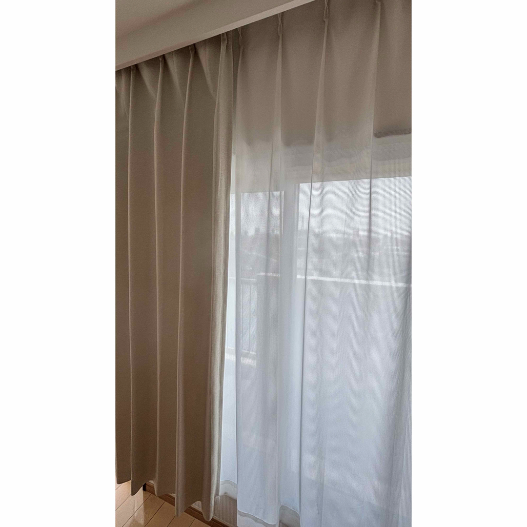 ニトリ - ニトリ カーテン4枚セット ベージュ 100×200の通販 by ニトリ - ニトリ カーテン4枚セット ベージュ 100×200の通販 by