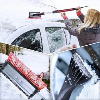 COFIT 3 in1 車用スノーブラシ 伸縮式 多機能 除雪ブラシ スコップ(メンテナンス用品)