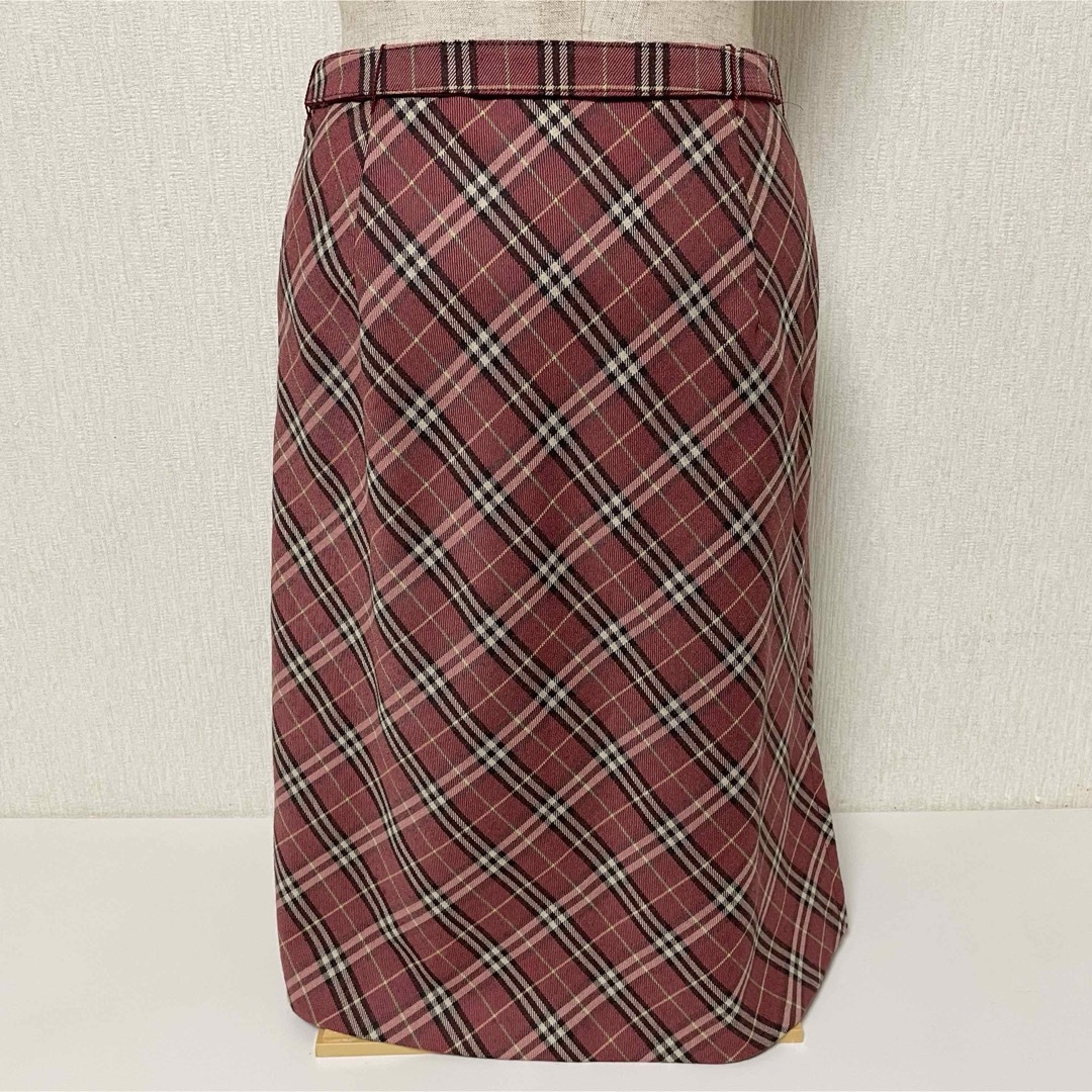 美品 無自覚 バーバリーブルーレーベル ノバチェック ウール 美品 無自覚 バーバリーブルーレーベル ノバチェック ウール