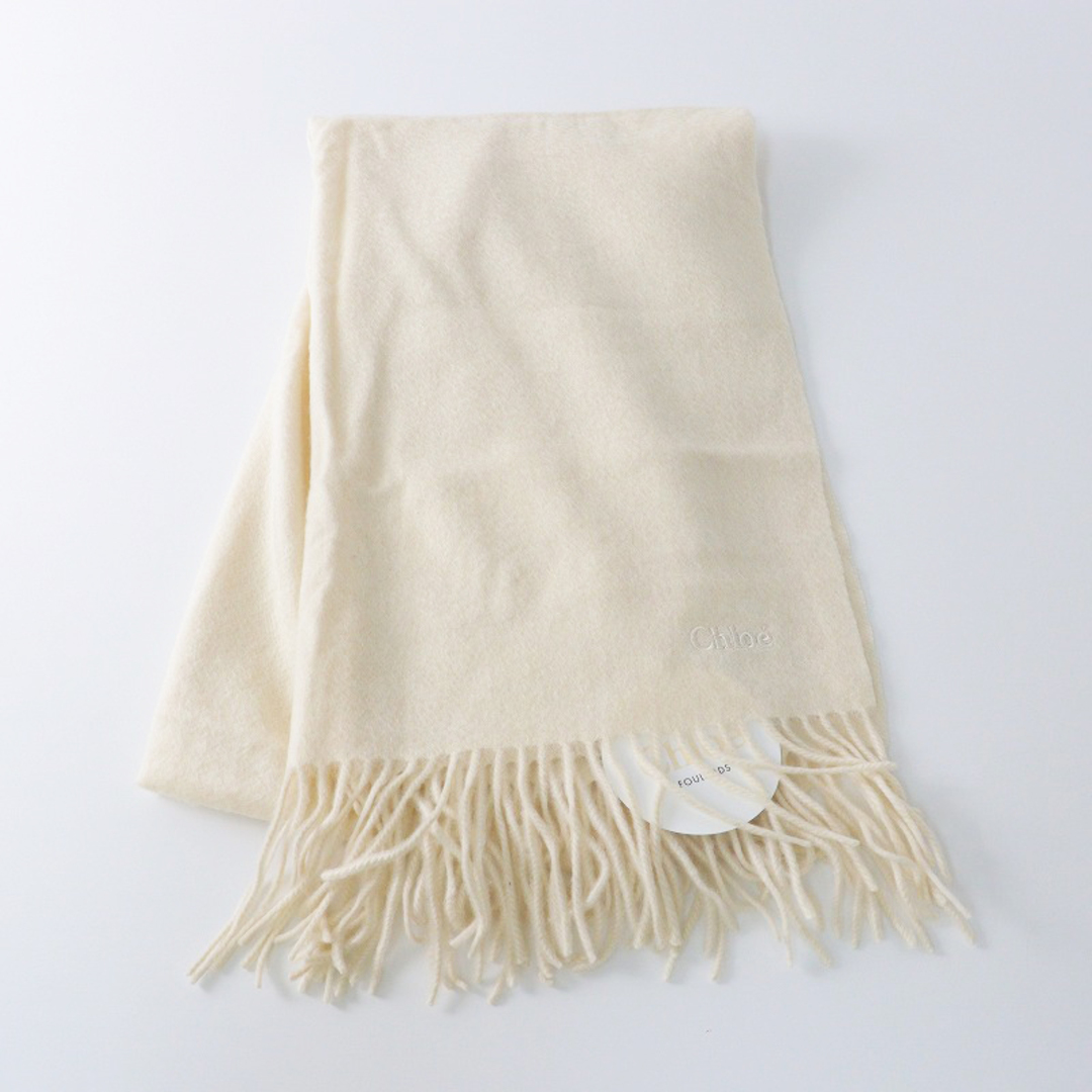 Chloe - 新品 未使用 クロエ Chloe 洗える ロゴ刺繡 フリンジ Chloe - 新品 未使用 クロエ Chloe 洗える ロゴ刺繡 フリンジ