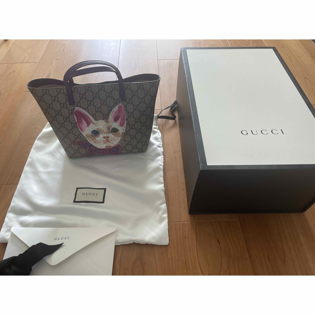 GUCCI - GUCCI グッチ チルドレンズ トートバッグ 猫 キャットの GUCCI - GUCCI グッチ チルドレンズ トートバッグ 猫 キャットの