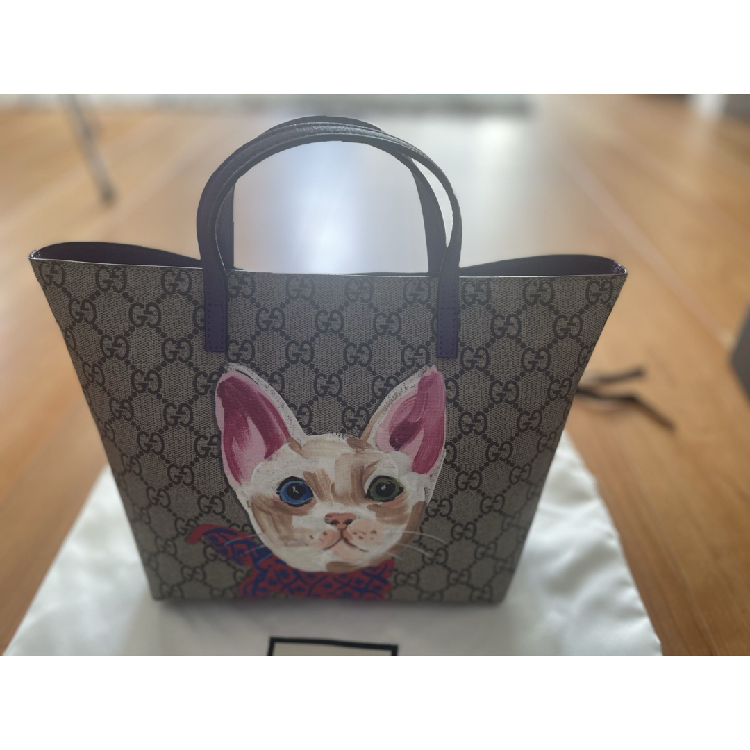 GUCCI - GUCCI グッチ チルドレンズ トートバッグ 猫 キャットの GUCCI - GUCCI グッチ チルドレンズ トートバッグ 猫 キャットの