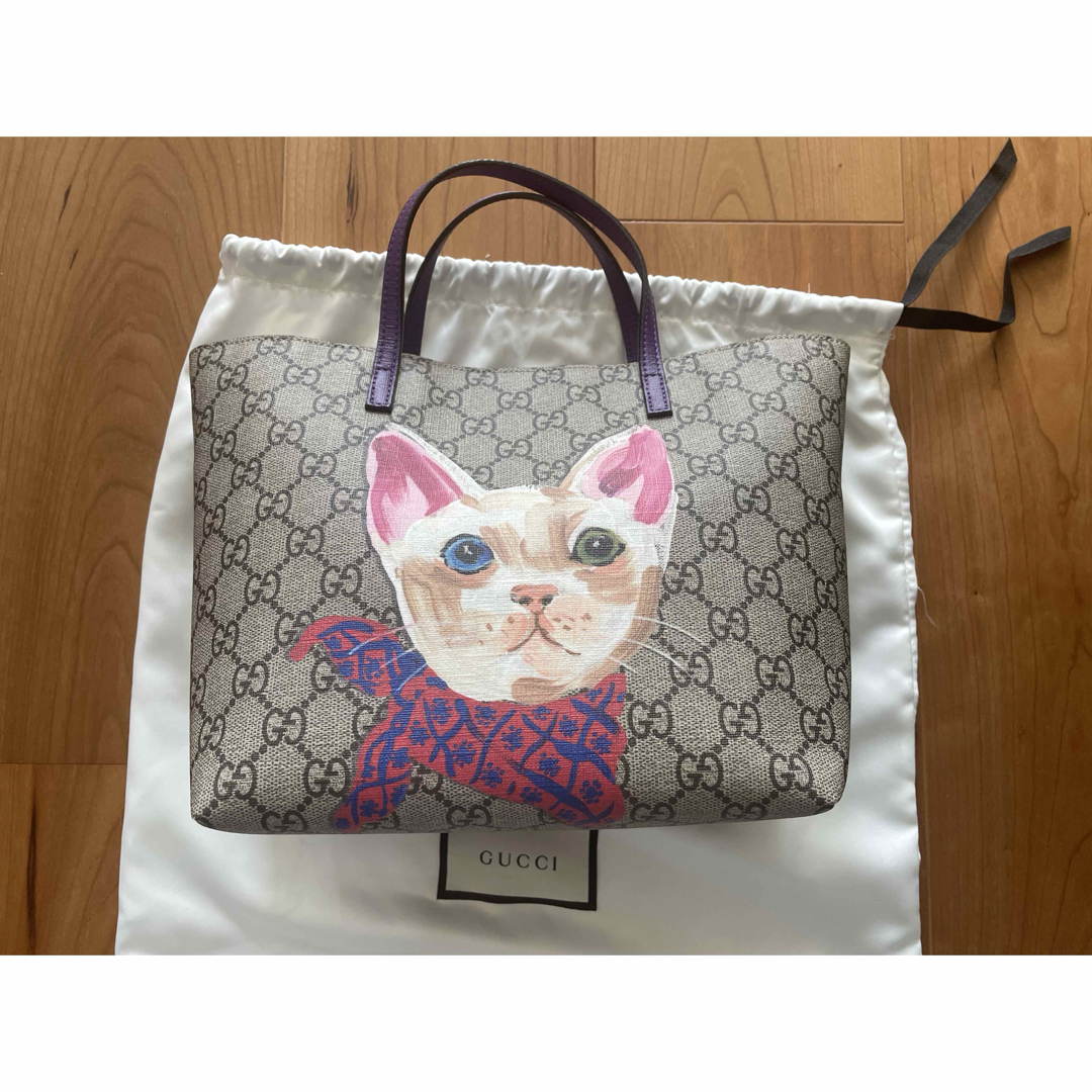 GUCCI - GUCCI グッチ チルドレンズ トートバッグ 猫 キャットの GUCCI - GUCCI グッチ チルドレンズ トートバッグ 猫 キャットの