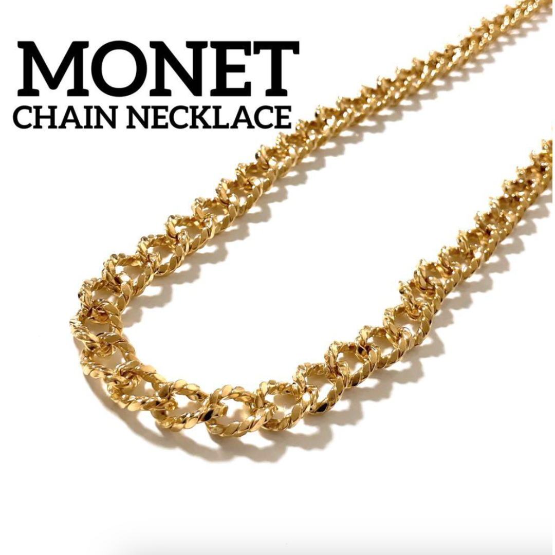 モネ チェーン ロング ネックレス ゴールド MONET