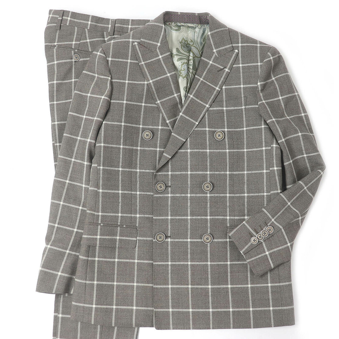 ETRO - 極美品□ETRO エトロ ウィンドウペン 裏シルク ETRO - 極美品□ETRO エトロ ウィンドウペン 裏シルク