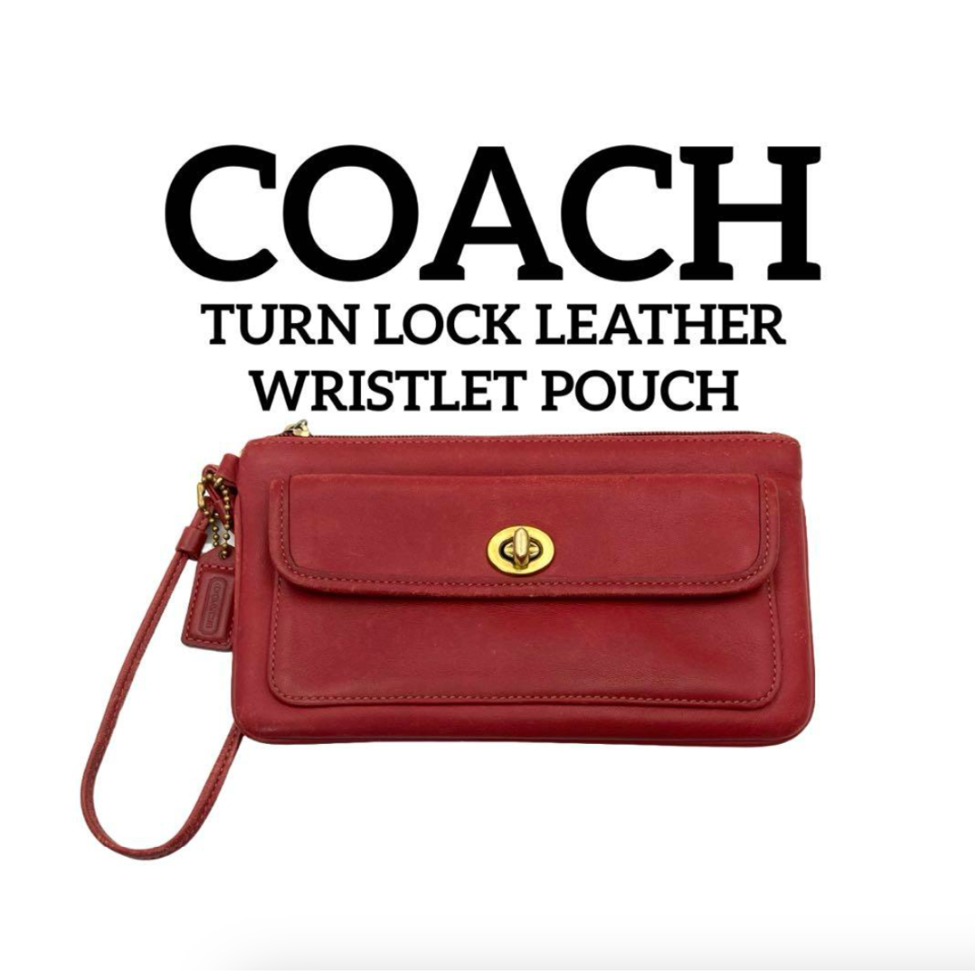 COACH - オールドコーチ ターンロック リストレットポーチ COACH - オールドコーチ ターンロック リストレットポーチ