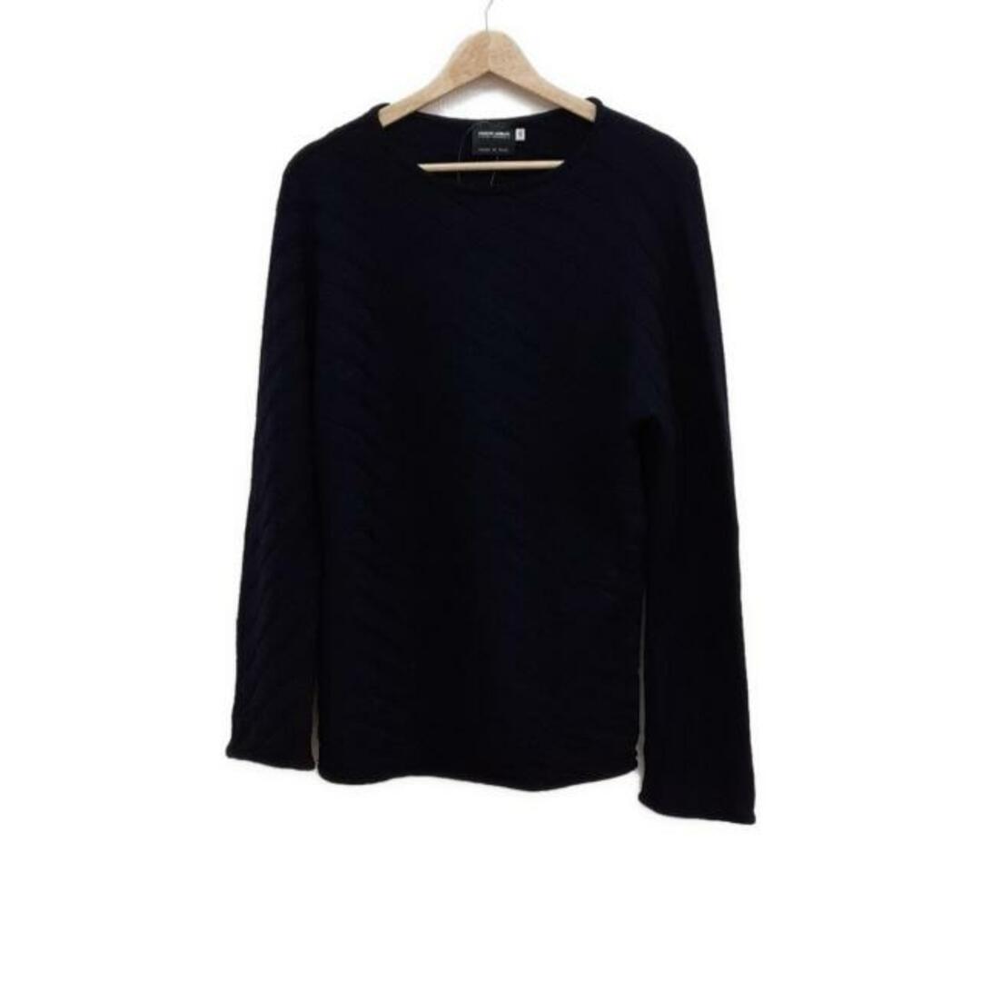 GIORGIO ARMANI - GIORGIOARMANI(ジョルジオアルマーニ) 長袖セーター サイズ48美品  - ダークネイビー×黒