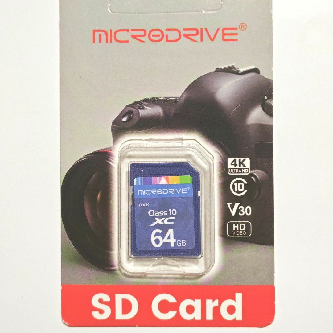 MICRODRIVE 64GB MicroSDカード V30 スマホ/家電/カメラのPC/タブレット(PC周辺機器)の商品写真