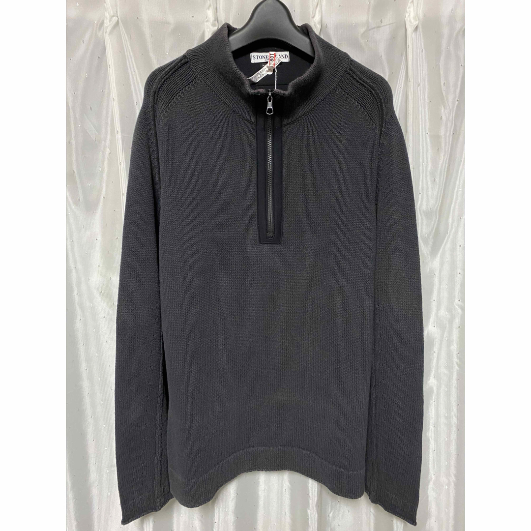 STONE ISLAND - STONE ISLAND 05ss ハーフジップニット ロゴの STONE ISLAND - STONE ISLAND 05ss ハーフジップニット ロゴの